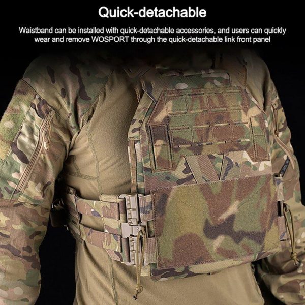 Tactical Vest Men Plate Carrier Chest Rig Wear-Resistant Lightweight KZ Tactical Vest VE-98R-CP  |  Protective Gears Exercise & Sports Protective Gears