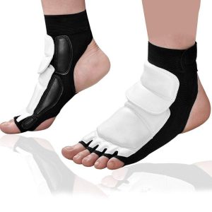 Taekwondo Foot Protector Gea Ankle Brace Support Pad Feet Guard For MMA Martial Arts Fight Training Sparring Kung Fu 1 Pair White L  for height 160-175cm  |  Protective Gears Exercise & Sports Protective Gears