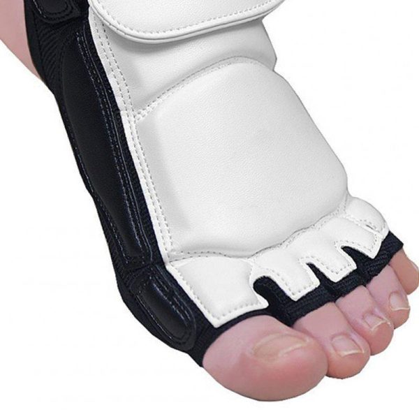 Taekwondo Foot Protector Gea Ankle Brace Support Pad Feet Guard For MMA Martial Arts Fight Training Sparring Kung Fu 1 Pair White M for height 140-160cm  |  Protective Gears Exercise & Sports Protective Gears