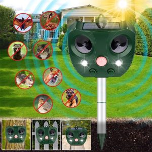 Ultrasonic Waterproof Animal Repellent 13.5 Khz -45.5 Khz Ip44 Waterproof Cat Dog Repellent Deterrent Green  |  Telescopes & Binoculars Camping & Hiking Green