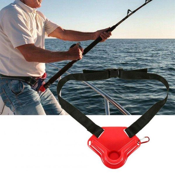 Universal Fishing Belt Belly Protector Oxford Cloth Sea Fishing Rotating Waist Rod  Holder Adjustable Fishing Equipment Red  |  Hunting Supplies Hunting & Fishing Hunting Supplies