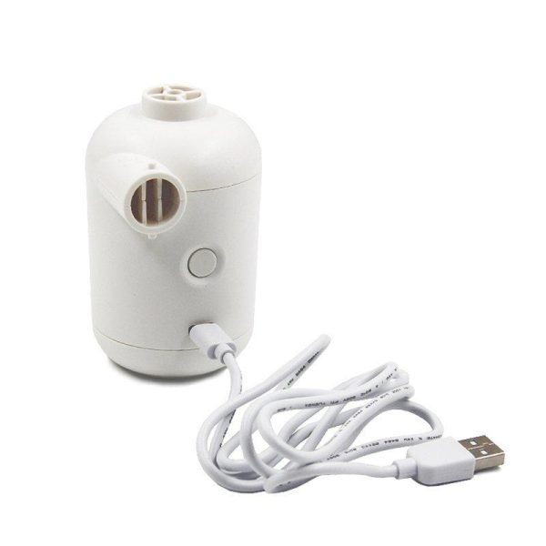 Usb Electric Air Pump Portable Lightweight Outdoor Camping Supplies For Air Mattresses Swimming Ring White  |  Water Sports Exercise & Sports Water Sports