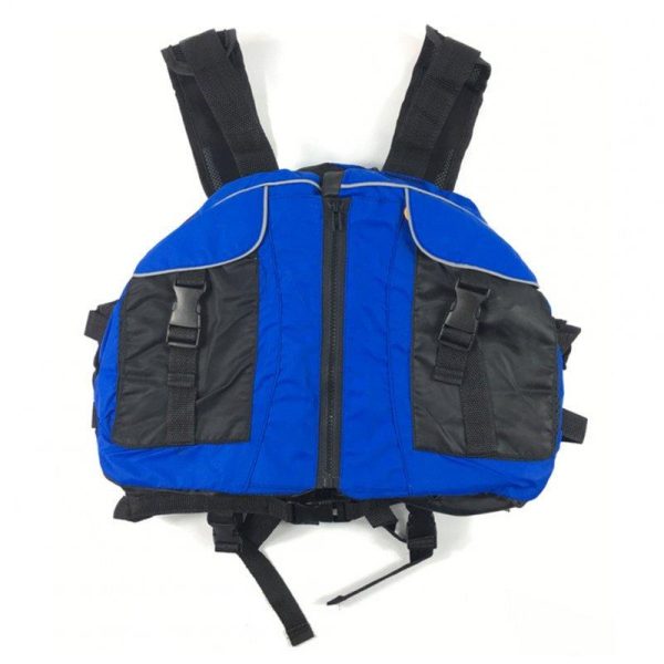 Water Sports Life Vest Oxford Cloth Canoe Kayak Inflatable Boat Raft Safety Life Jacket Buoyancy Swimwear blue One size fits all  |  Survival Gears Camping & Hiking Blue + One size fits all