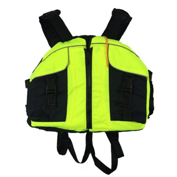 Water Sports Life Vest Oxford Cloth Canoe Kayak Inflatable Boat Raft Safety Life Jacket Buoyancy Swimwear fluorescent green One size fits all  |  Survival Gears Camping & Hiking Fluorescent green + One size fits all