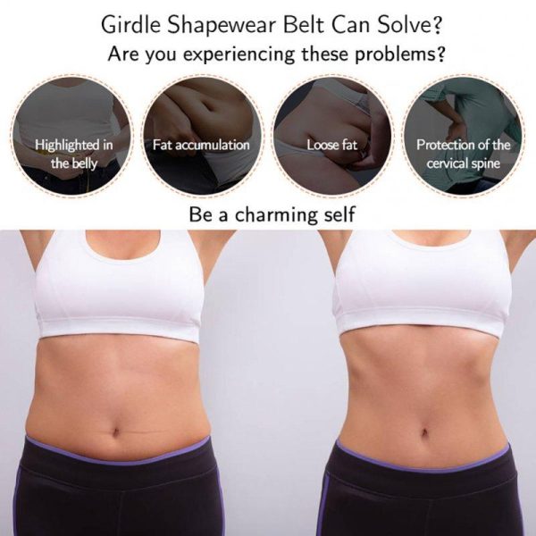 Women Abdomen Belt Waist Trimmer Sport Sweat Band Weight Loss Body Shaper Slimming Belly Band black S/M  |  Protective Gears Exercise & Sports Black + S/M