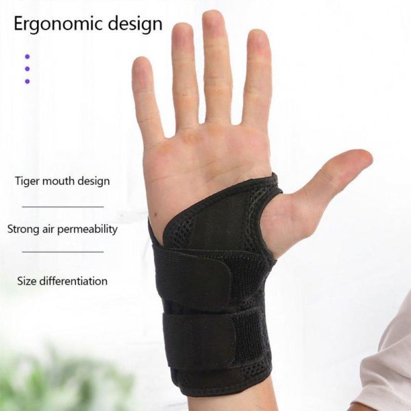 Wrist Bandage Adjustable Day Night Wrist Support With Metal Splint For Men Women Arthritis Sprains Sports Protection Right hand M [13-20cm hand]  |  Protective Gears Exercise & Sports Protective Gears