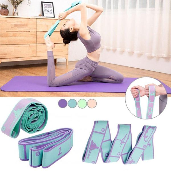 Yoga Stretch Resistance Bands Soft Non-slip Multifunctional Weight Loss Fitness Elastic Band For Physical Therapy blue purple  |  Yoga Exercise & Sports Blue purple