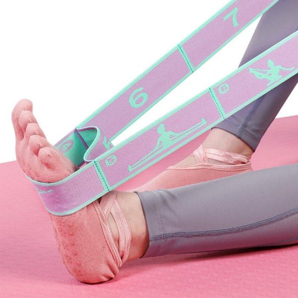 Yoga Stretch Resistance Bands Soft Non-slip Multifunctional Weight Loss Fitness Elastic Band For Physical Therapy fairy pink  |  Yoga Exercise & Sports Fairy pink