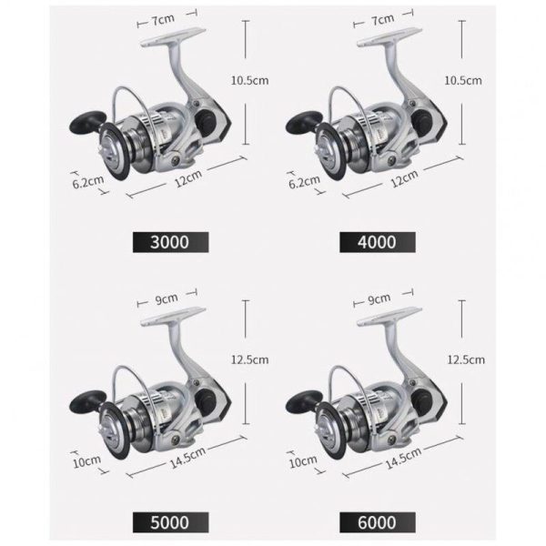 Fishing Reel Spinning Reel Full Metal Anti-corrosion 14BB Lure Sea Fishing Reel ZEUS4000  |  Fishing Reels & Rods Fishing Reels & Rods Fishing Reels & Rods