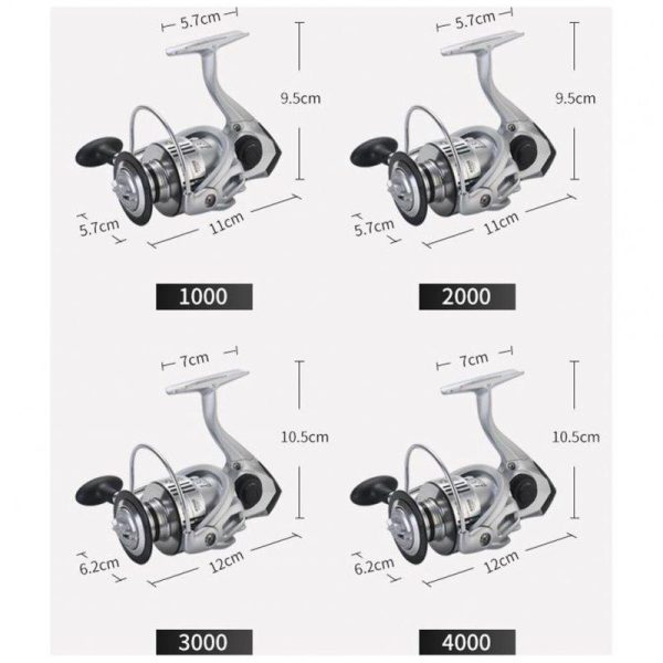 Fishing Reel Spinning Reel Full Metal Anti-corrosion 14BB Lure Sea Fishing Reel ZEUS4000  |  Fishing Reels & Rods Fishing Reels & Rods Fishing Reels & Rods