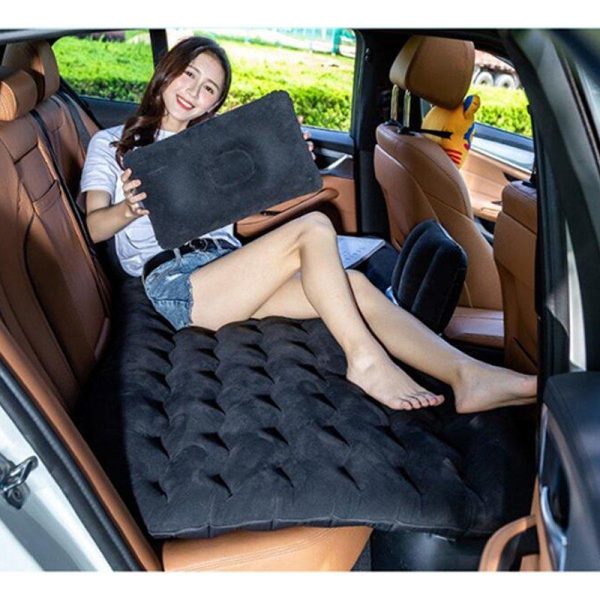 (135 * 70CM) Car Inflatable Bed Cushion Adult Car Travel Large Parts Split foot pier beige  |  Tents & Accessories Camping & Hiking Split foot pier beige