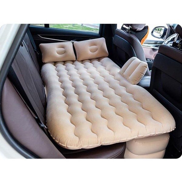 (135 * 70CM) Car Inflatable Bed Cushion Adult Car Travel Large Parts Split foot pier beige  |  Tents & Accessories Camping & Hiking Split foot pier beige