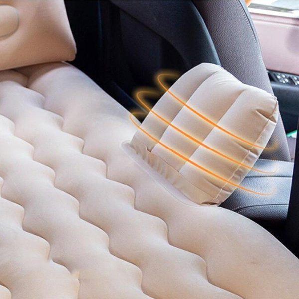 (135 * 70CM) Car Inflatable Bed Cushion Adult Car Travel Large Parts Split foot pier beige  |  Tents & Accessories Camping & Hiking Split foot pier beige