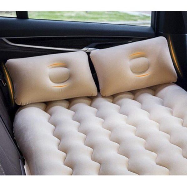 (135 * 70CM) Car Inflatable Bed Cushion Adult Car Travel Large Parts Split foot pier beige  |  Tents & Accessories Camping & Hiking Split foot pier beige