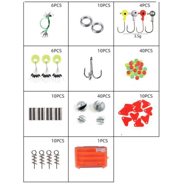 263Pcs/Set Fishing Tackles Box Accessories Kit for Bait Lure Accessoires 263pcs  |  Fishing Baits & Hooks Fishing Baits & Hooks 263pcs