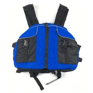 Life Vest with Whistle Swimming Boating Drifting Water Sports Jacket Polyester Adult Life Vest Jacket blue_One size-adjustable size  |  Survival Gears Camping & Hiking Blue + One size-adjustable size