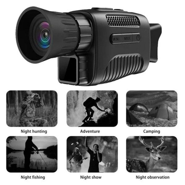 Nv650 Monocular-Telescope 1080P HD Infrared Night Vision Device for Camping Star Watching Bird Wildlife Black  |  Telescopes & Binoculars Camping & Hiking Black