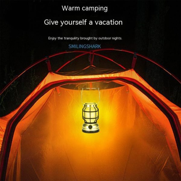 Outdoor Retro Led Camping Lantern Portable Multifunctional Usb Rechargeable Portable Solar Hand Lamp 1991T  |  Outdoor Lamps Camping & Hiking 1991T