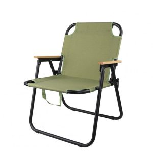 Outdoor Foldable Chair Furniture Kermit High Carbon Steel 600D Oxford Cloth Portable Folding Chair Great For Camping Picnic Park ArmyGreen  |  Outdoor Gadgets Camping & Hiking ArmyGreen